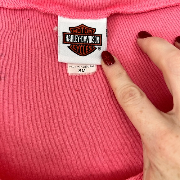 Harley-Davidson Hot Pink T Shirt Y2K - Picture 3 of 6
